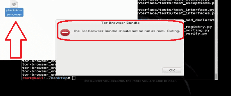 the tor browser bundle should not