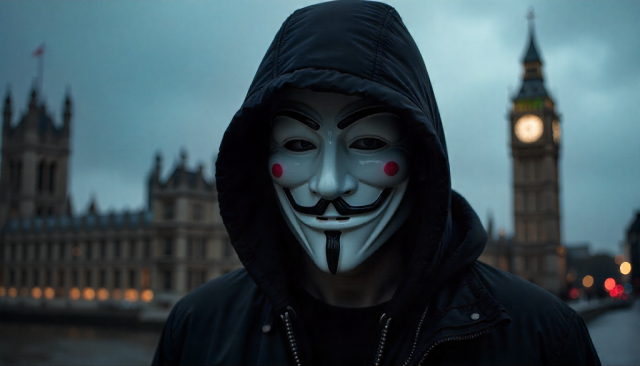 How do Anonymous members maintain anonymity with advanced surveillance?