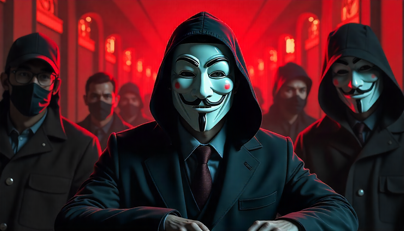 How does Anonymous organize major cyber operations?