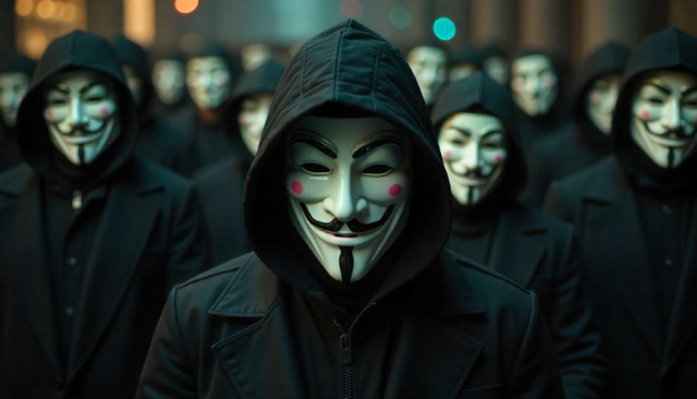 How often does Anonymous collaborate with other hacktivist groups?