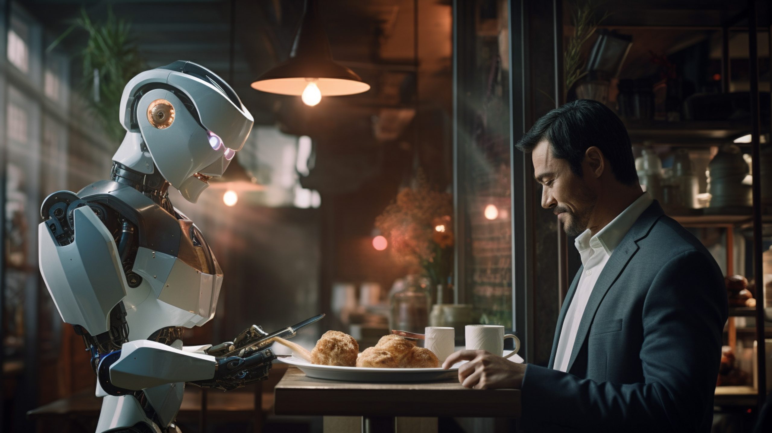 anthropomorphic-futuristic-robot-performing-regular-human-job