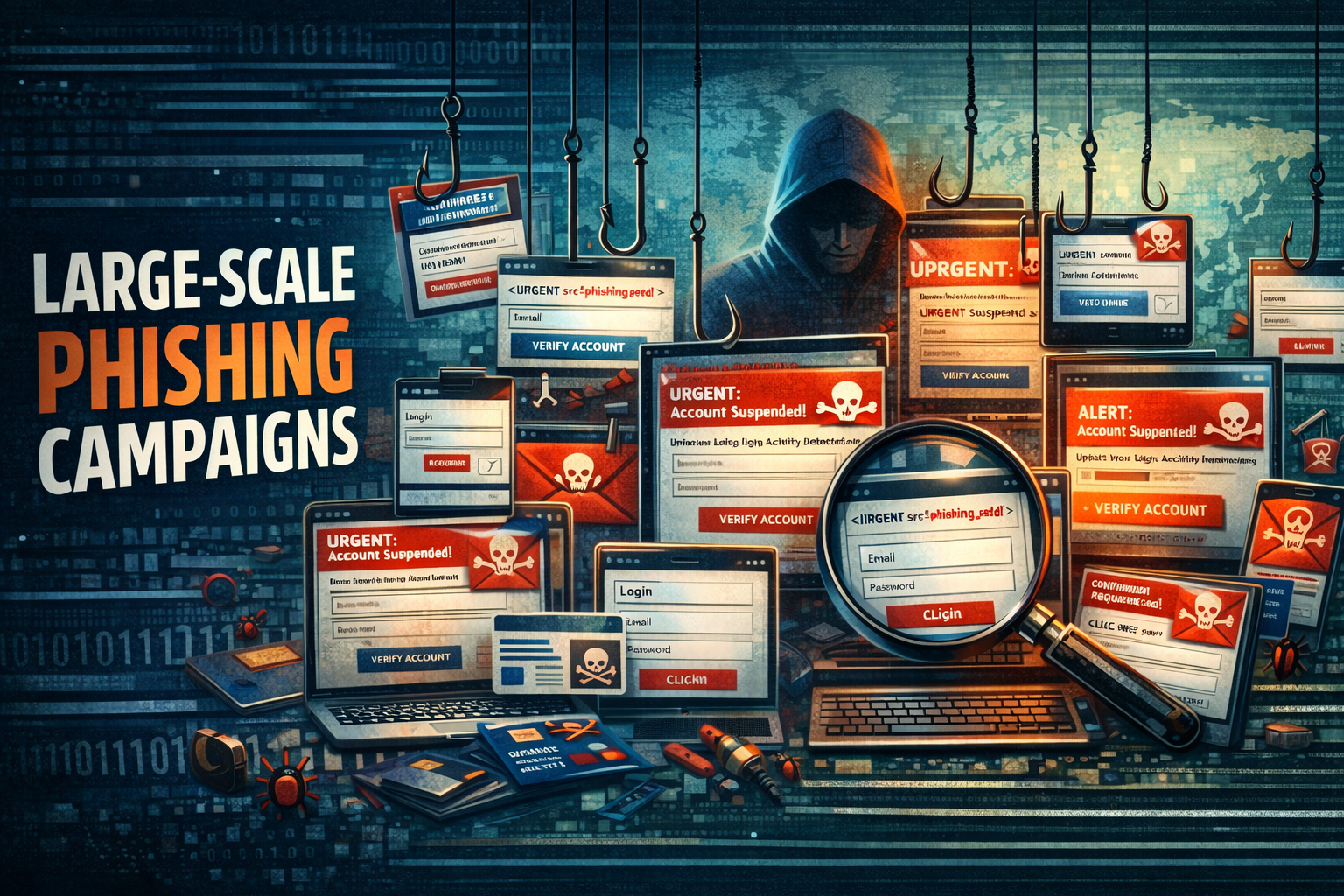 Large-Scale Phishing Campaigns: How They Work and How to Stay Safe If you’ve ever received a suspicious email asking you to “verify your account” or click on a link urgently, you’ve already encountered phishing. But large-scale phishing campaigns take this to an entirely different level. Let’s break it down in a simple, human way so you truly understand what’s happening behind the scenes—and how you can protect yourself. What Are Large-Scale Phishing Campaigns? Large-scale phishing campaigns are cyberattacks where attackers send massive volumes of fake messages to trick people into sharing sensitive information like: Passwords Credit card details Bank account credentials Personal identity information These campaigns are designed to look real. They often impersonate trusted companies like banks, social media platforms, or delivery services. Instead of targeting one person, attackers cast a wide net. Even if only a small percentage of people fall for it, the attackers can still make huge profits. How These Campaigns Actually Work At first glance, phishing may seem simple. But large-scale campaigns are carefully planned and executed. 1. Data Collection Attackers gather email addresses or phone numbers from: Data breaches Public databases Social media Dark web marketplaces This gives them a massive list of potential victims. 2. Crafting the Message The next step is creating a convincing message. These messages often include: Urgency (“Your account will be locked”) Fear (“Suspicious activity detected”) Excitement (“You won a prize!”) They are designed to trigger emotional reactions so people act quickly without thinking. 3. Fake Websites Victims are directed to fake websites that look almost identical to real ones. For example: A fake banking login page A cloned email login screen A counterfeit payment gateway Once you enter your details, the attacker instantly captures them. 4. Automation at Scale This is what makes it “large-scale.” Attackers use automated tools to: Send millions of emails in minutes Track who clicks links Collect stolen data in real time This automation allows even small cybercriminal groups to run massive campaigns. Why Large-Scale Phishing Is So Dangerous The biggest danger is not just the number of victims—but how advanced these campaigns have become. 1. They Look Extremely Real Modern phishing emails often: Use official logos Mimic real email formats Include correct company names Sometimes, even experienced users get fooled. 2. They Use Personal Information Some campaigns include your: Name Location Previous activity This makes the message feel personal and trustworthy. 3. They Spread Fast Because these campaigns operate at scale, they can spread globally within hours. One successful campaign can affect thousands of users across different countries. 4. Financial and Emotional Damage Victims may lose: Money Access to accounts Personal data Beyond financial loss, there is also stress, fear, and frustration. Types of Large-Scale Phishing Campaigns Not all phishing attacks are the same. Here are the most common types: Email Phishing This is the most widespread form. Attackers send bulk emails pretending to be trusted organizations. Example: “You need to update your banking details immediately.” SMS Phishing (Smishing) Instead of emails, attackers send text messages. Example: “Your package is delayed. Click here to track.” Voice Phishing (Vishing) Attackers call victims pretending to be customer support or bank representatives. Social Media Phishing Fake messages or ads appear on platforms like Facebook, Instagram, or Twitter. Clone Phishing A real email is copied and slightly modified with a malicious link. Real-Life Feeling: Why People Fall for It Let’s be honest—phishing works because it targets human emotions, not just technology. Imagine this: You receive a message saying your bank account is at risk. You’re busy, maybe stressed, and you click quickly just to fix the issue. That’s exactly what attackers rely on. It’s not about intelligence. It’s about timing and psychology. Signs of a Phishing Attempt Here are some simple signs that something might be wrong: Urgent or threatening language Suspicious links Poor grammar or spelling Unknown sender email Requests for sensitive information If something feels off, it probably is. How to Protect Yourself Now comes the most important part—staying safe. 1. Think Before You Click Always pause before clicking any link, especially if the message creates urgency. 2. Check the URL Carefully Hover over links (or long-press on mobile) to see the actual website address. Fake URLs often look similar but have small differences. 3. Use Two-Factor Authentication (2FA) Even if your password is stolen, 2FA adds an extra layer of protection. 4. Keep Software Updated Regular updates fix security vulnerabilities that attackers may exploit. 5. Avoid Public Wi-Fi for Sensitive Tasks Public networks can expose your data to attackers. 6. Use Security Tools Install: Antivirus software Email filters Browser security extensions These tools can block many phishing attempts automatically. What to Do If You Get Phished Mistakes happen. If you think you’ve fallen for a phishing attack, act quickly: Change your passwords immediately Enable 2FA on all accounts Contact your bank if financial details were shared Scan your device for malware Report the phishing attempt The faster you act, the more damage you can prevent. The Role of Organizations Companies also play a big role in stopping phishing campaigns. They must: Educate users Implement strong security systems Monitor suspicious activity Respond quickly to threats However, even the best systems can’t replace human awareness. The Future of Phishing Campaigns Phishing is becoming more advanced with the help of new technologies. AI-Powered Phishing Attackers are now using artificial intelligence to: Write highly realistic messages Mimic human conversations Personalize attacks at scale Deepfake Scams Some attackers use voice or video deepfakes to impersonate real people. Imagine getting a call that sounds exactly like your boss asking for urgent action. More Targeted Campaigns Even large-scale campaigns are becoming more personalized, making them harder to detect. Final Thoughts Large-scale phishing campaigns are not going away anytime soon. In fact, they are growing more sophisticated every day. But here’s the truth—awareness is your strongest defense. You don’t need to be a cybersecurity expert to stay safe. Just slow down, stay alert, and question anything that feels unusual. Because in the world of phishing, one small moment of awareness can save you from a huge problem.