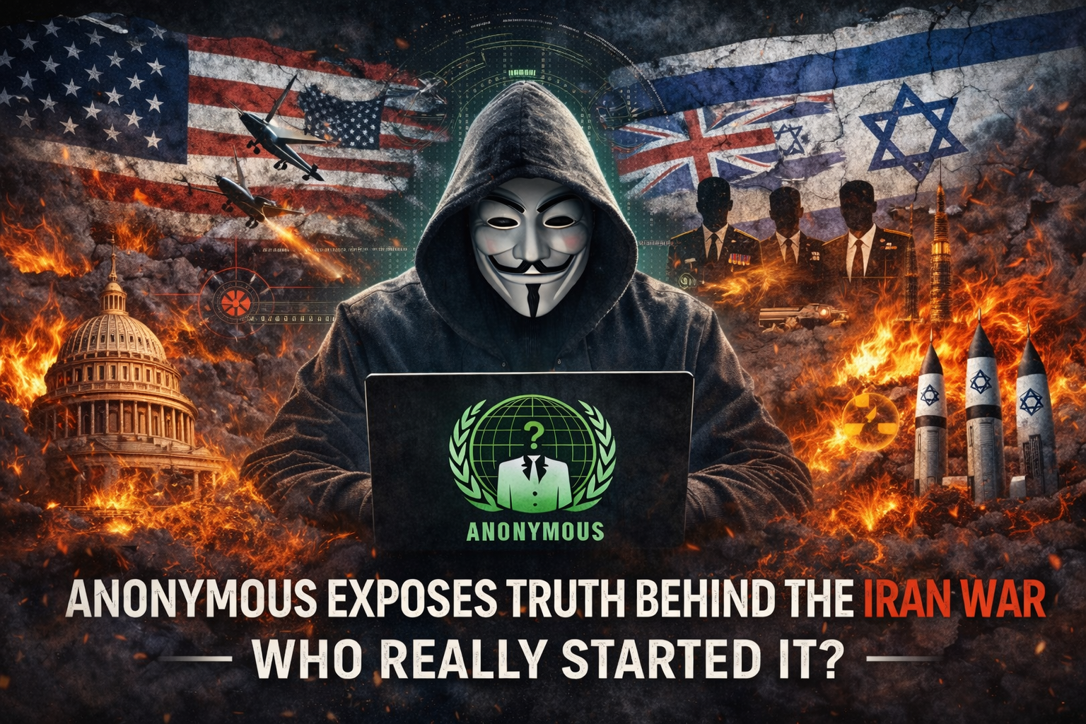 Anonymous Exposes Truth Behind the Iran War: Who Really Started It?