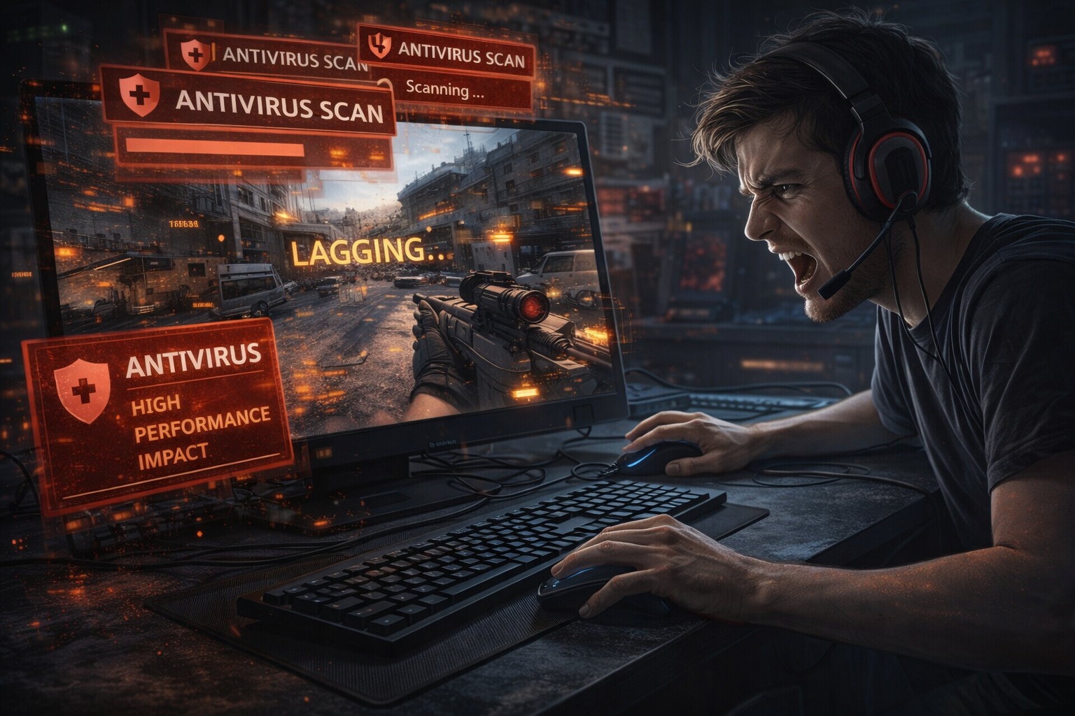 Does antivirus slow down games?