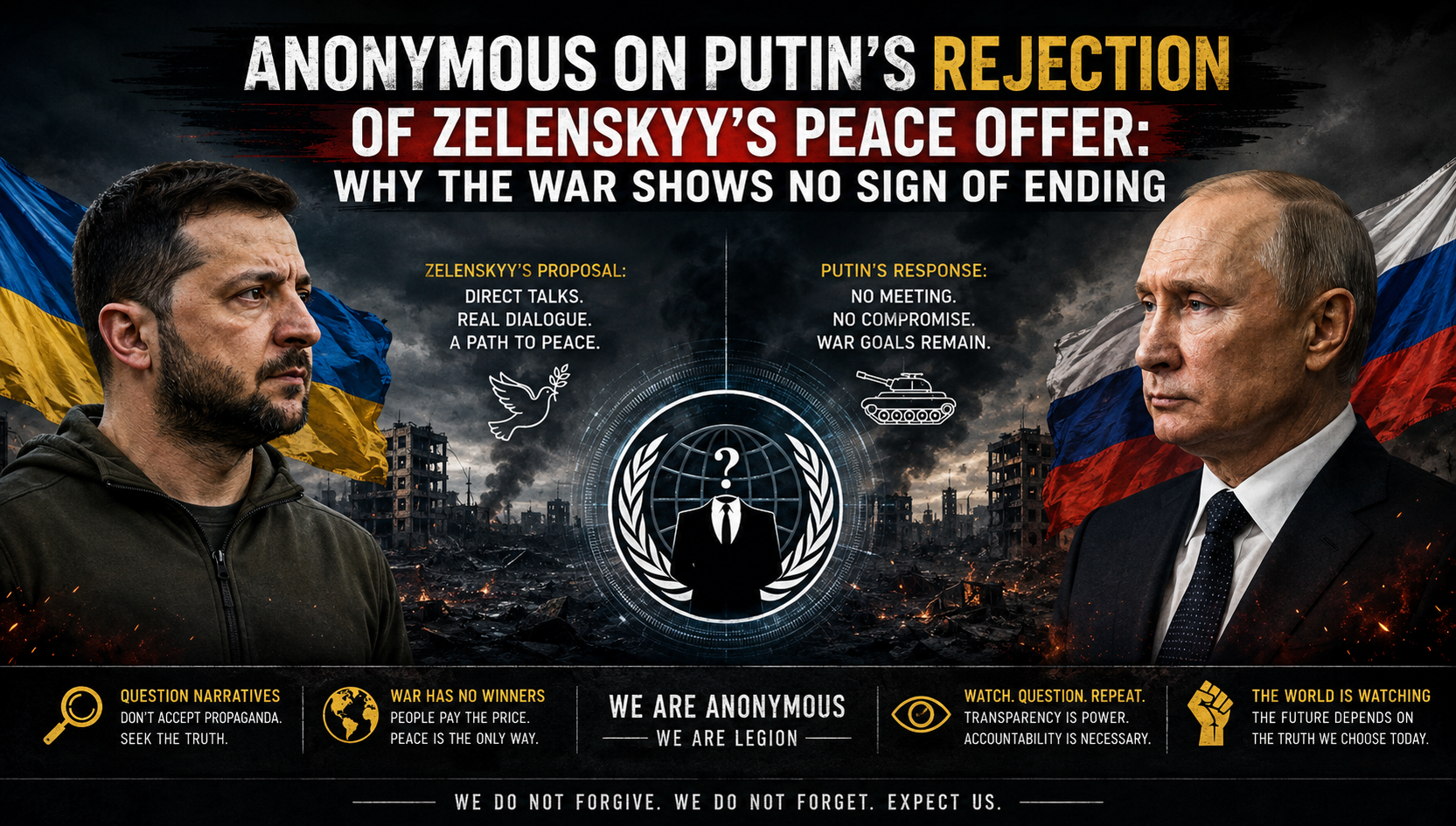 Anonymous on Putin Rejection of Zelenskyy Peace Offer: Why the War Shows No Sign of Ending