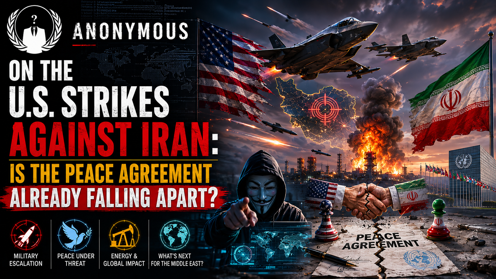 Anonymous on the U.S. Strikes Against Iran: Is the Peace Agreement Already Falling Apart?
