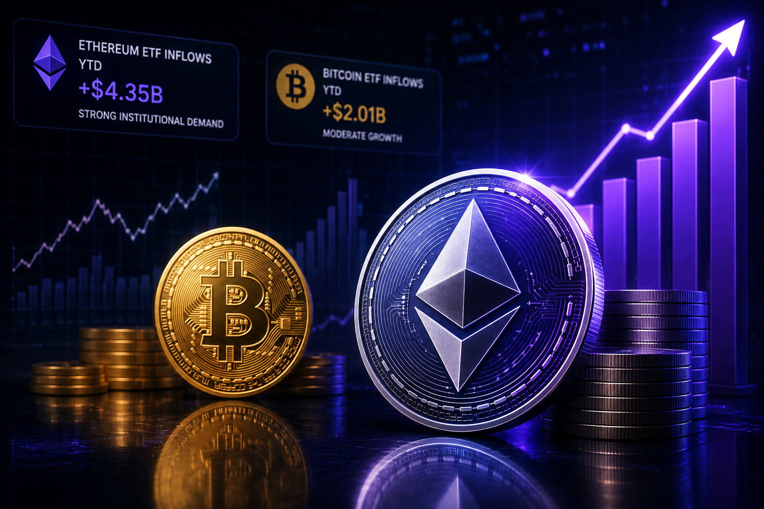Ethereum Outperforms Bitcoin as Institutional ETF Demand Accelerates